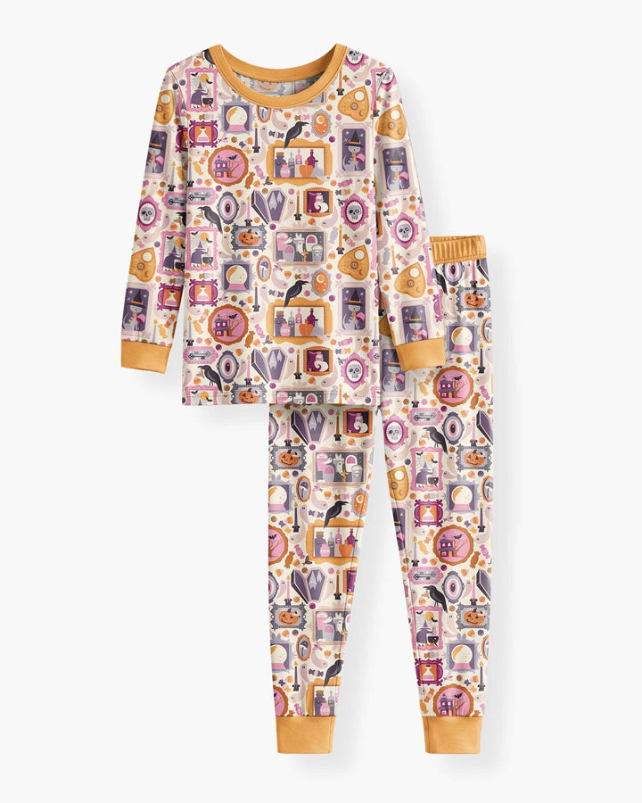 Spooky Portraits Bamboo Two Piece Long Sleeve Pajama Set