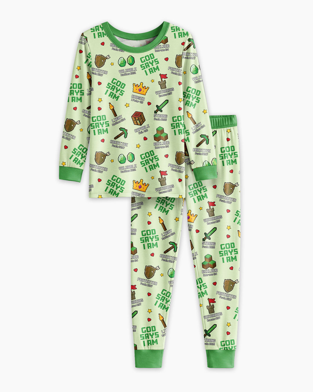 Template Bamboo Two Piece Long Sleeve Pyjamas Set
