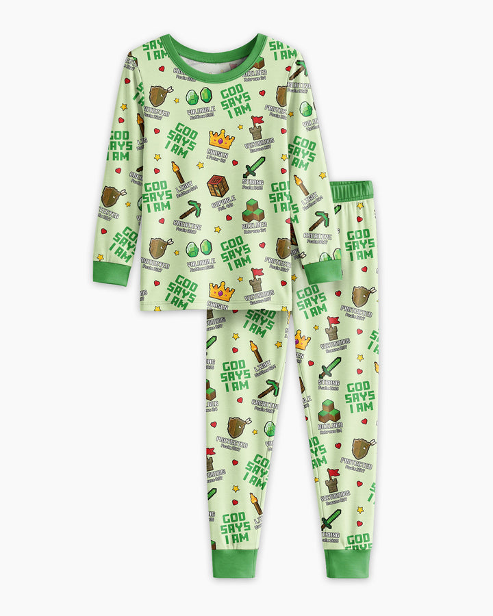 Template Bamboo Two Piece Long Sleeve Pyjamas Set