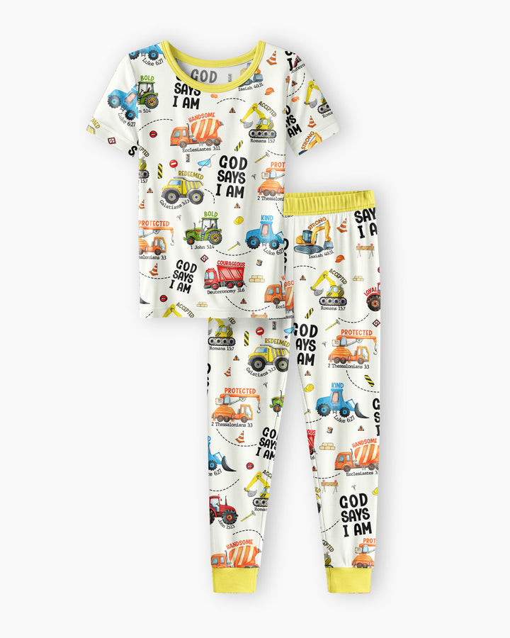 God Says I Am Bamboo Two Piece Short Sleeve Pyjamas Set