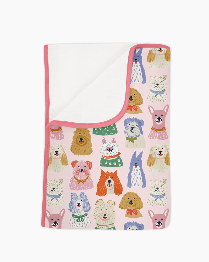 Puppy Portrait Bamboo Blanket