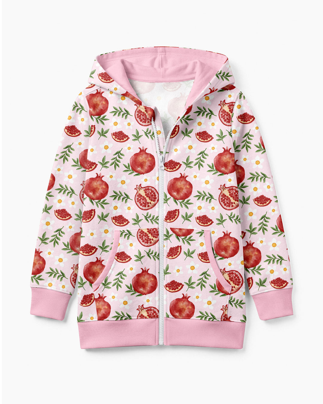 Pomegranate Garden Joy Family Matching Bamboo Zip Hoodie