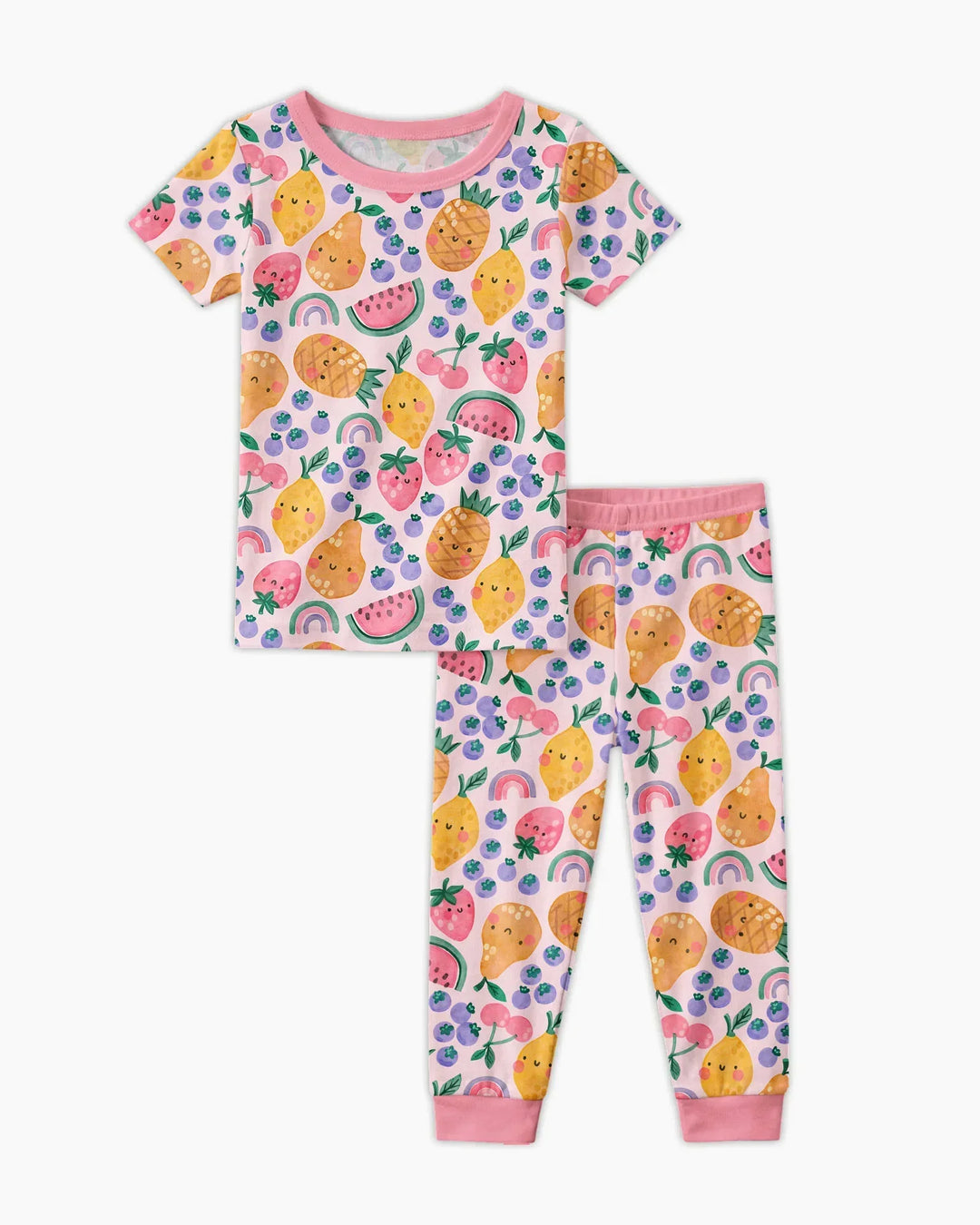 Fruitie Cuties Family Matching Bamboo Two Piece Short Sleeve Pajama Set