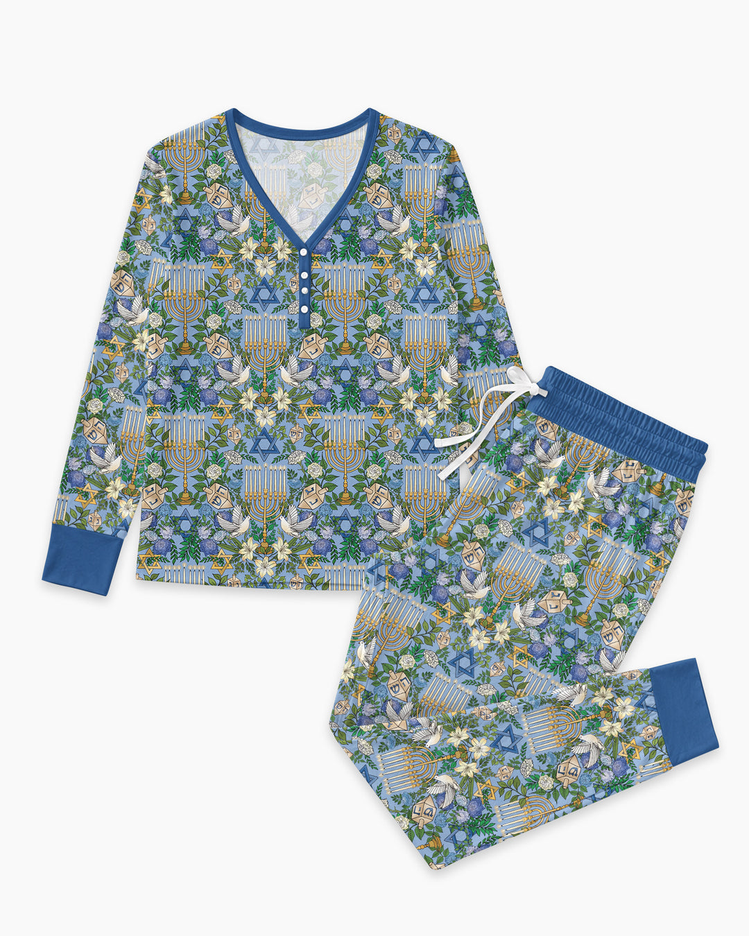 Hanukkah the Festival of Lights Mommy & Me Matching Bamboo Women Pajama Set