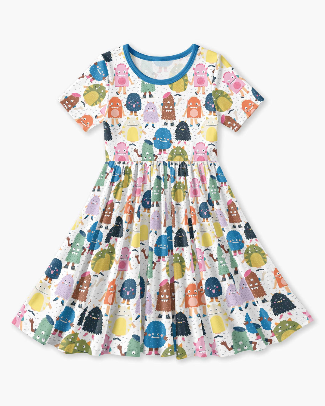 (Not So) Scary Monsters Bamboo Twirl Dress