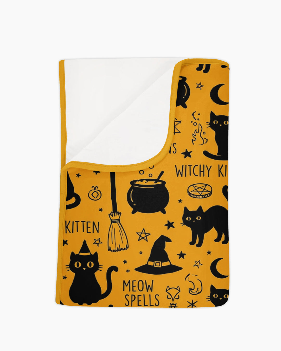 Witchy Kitten Spells Bamboo Blanket