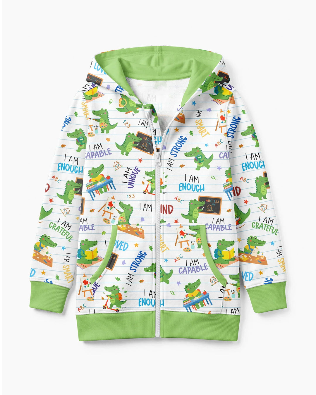 Brave Gator Days Bamboo Zip Hoodie