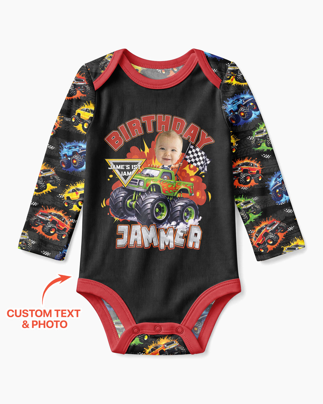 Birthday Truck Rally Bamboo Bodysuit