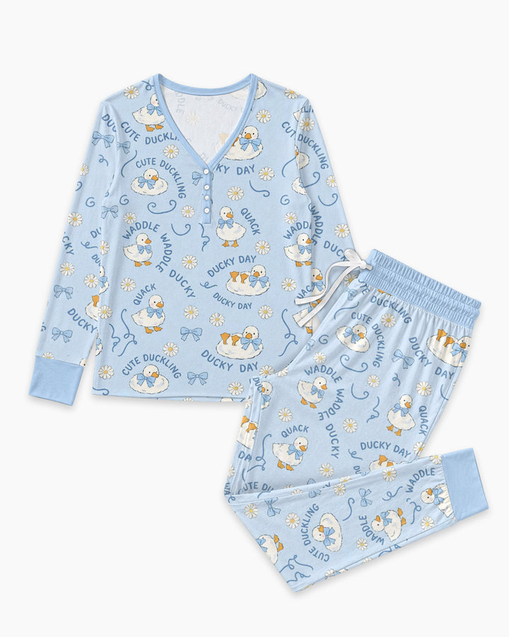 Happy Ducky Day Bamboo Women Pajama Set