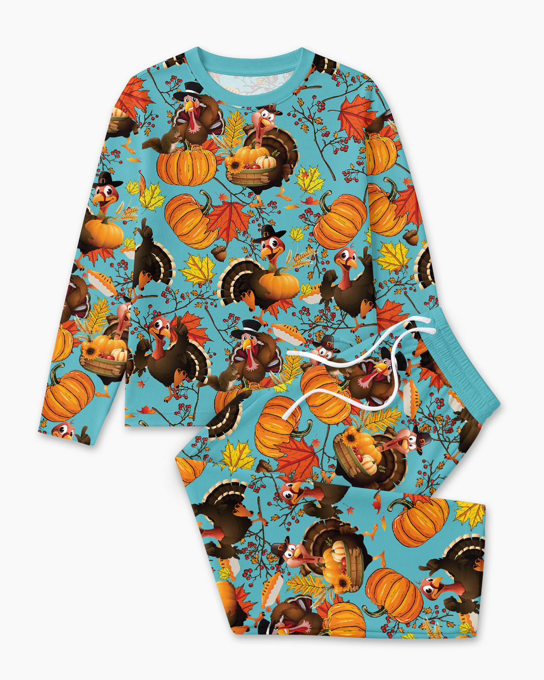 Autumn Turkey Chicken Bamboo Men's Pajama Set