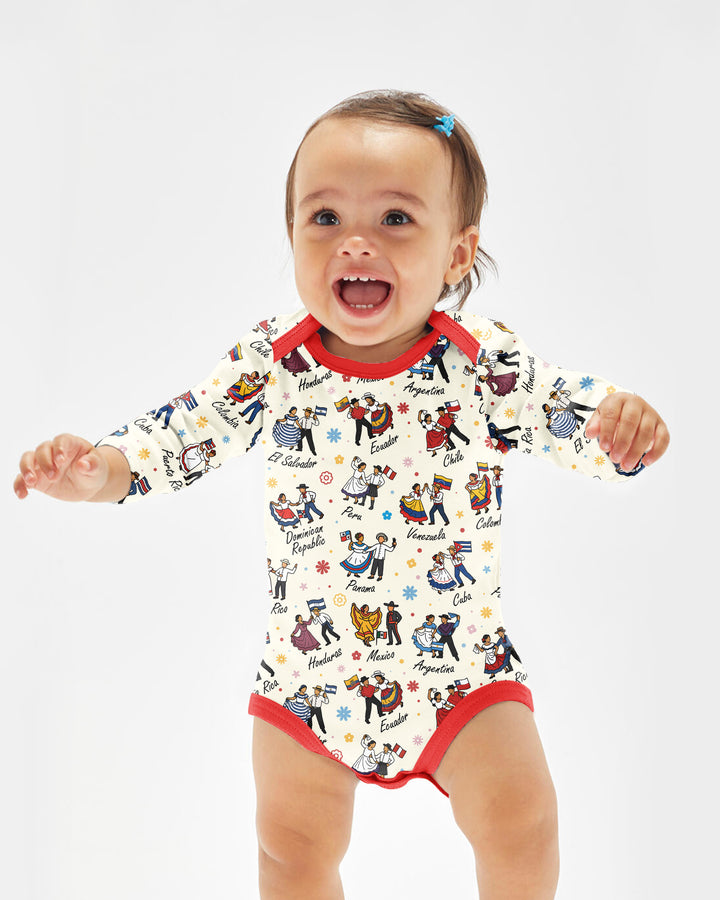 Hispanic Traditional Folkloric Dress Bamboo Bodysuit
