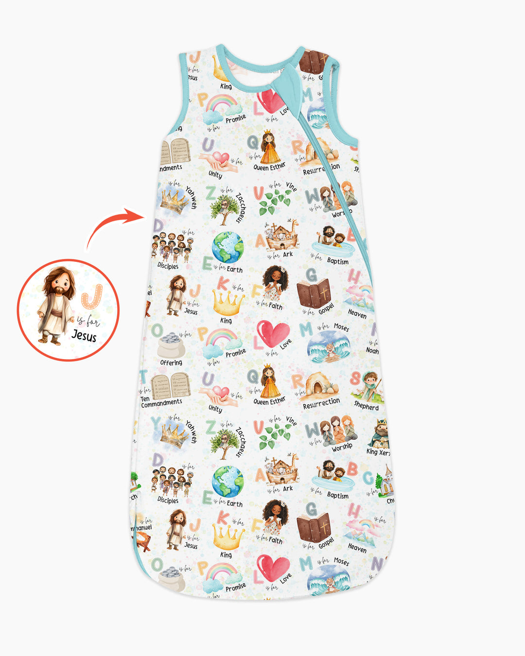 Bible ABC Alphabet Bamboo Sleep Bag