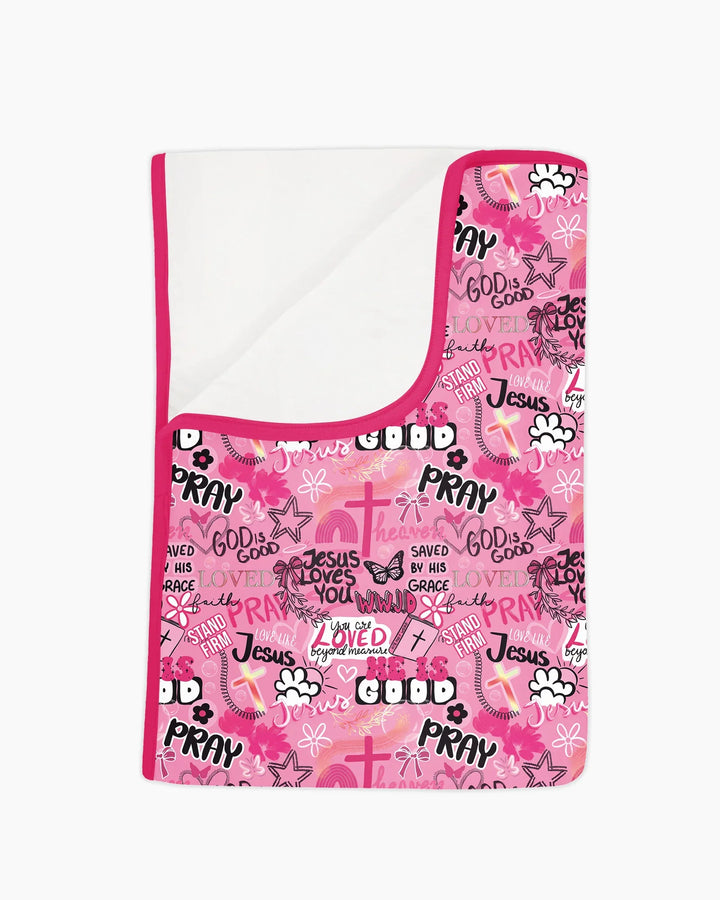 Pink Faith & Grace Bamboo Blanket