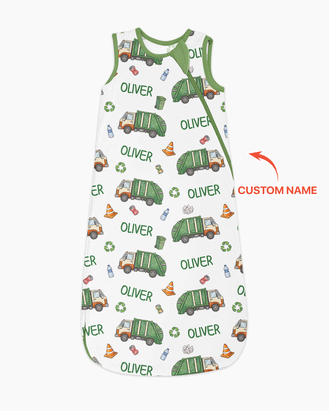 Custom Name Garbage Day Bamboo Sleep Bag