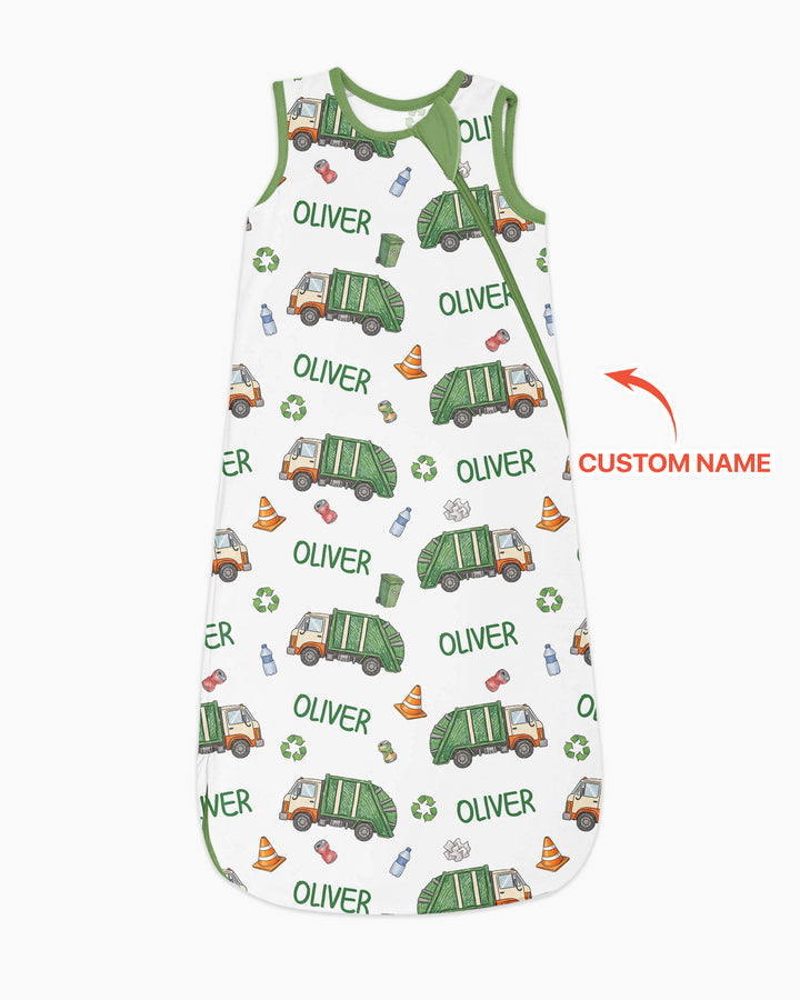 Custom Name Garbage Day Bamboo Sleep Bag