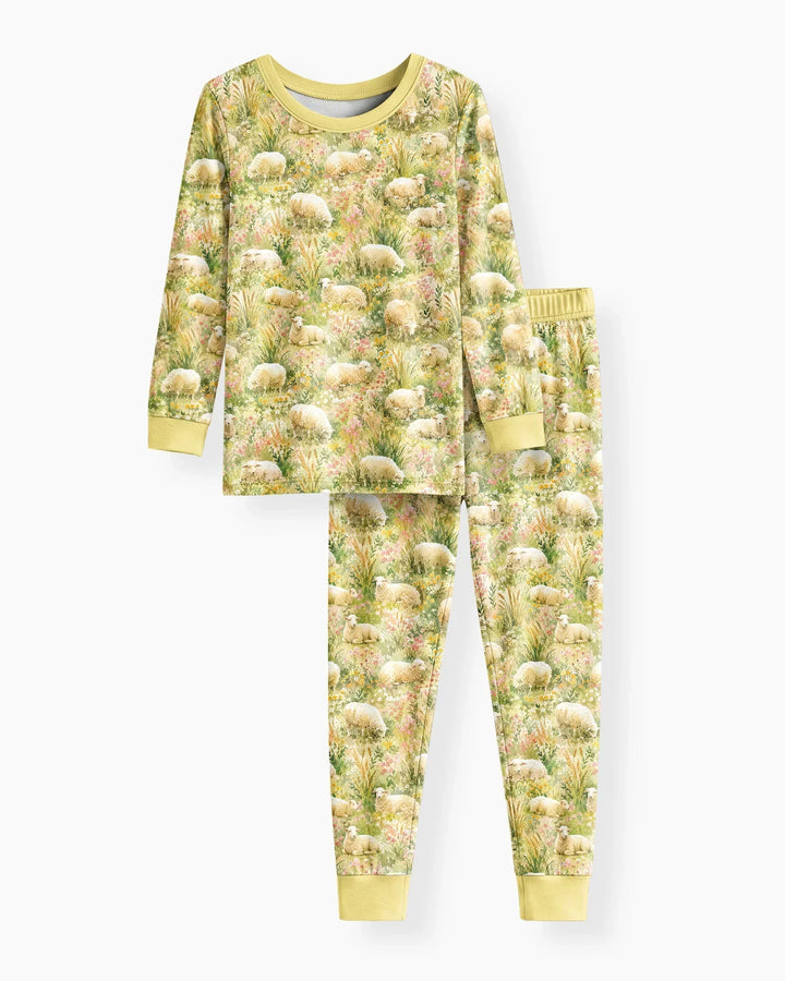 Template Bamboo Two Piece Long Sleeve Pyjamas Set