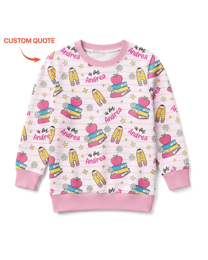 First Day of School Bamboo Crewneck Sweatshirt