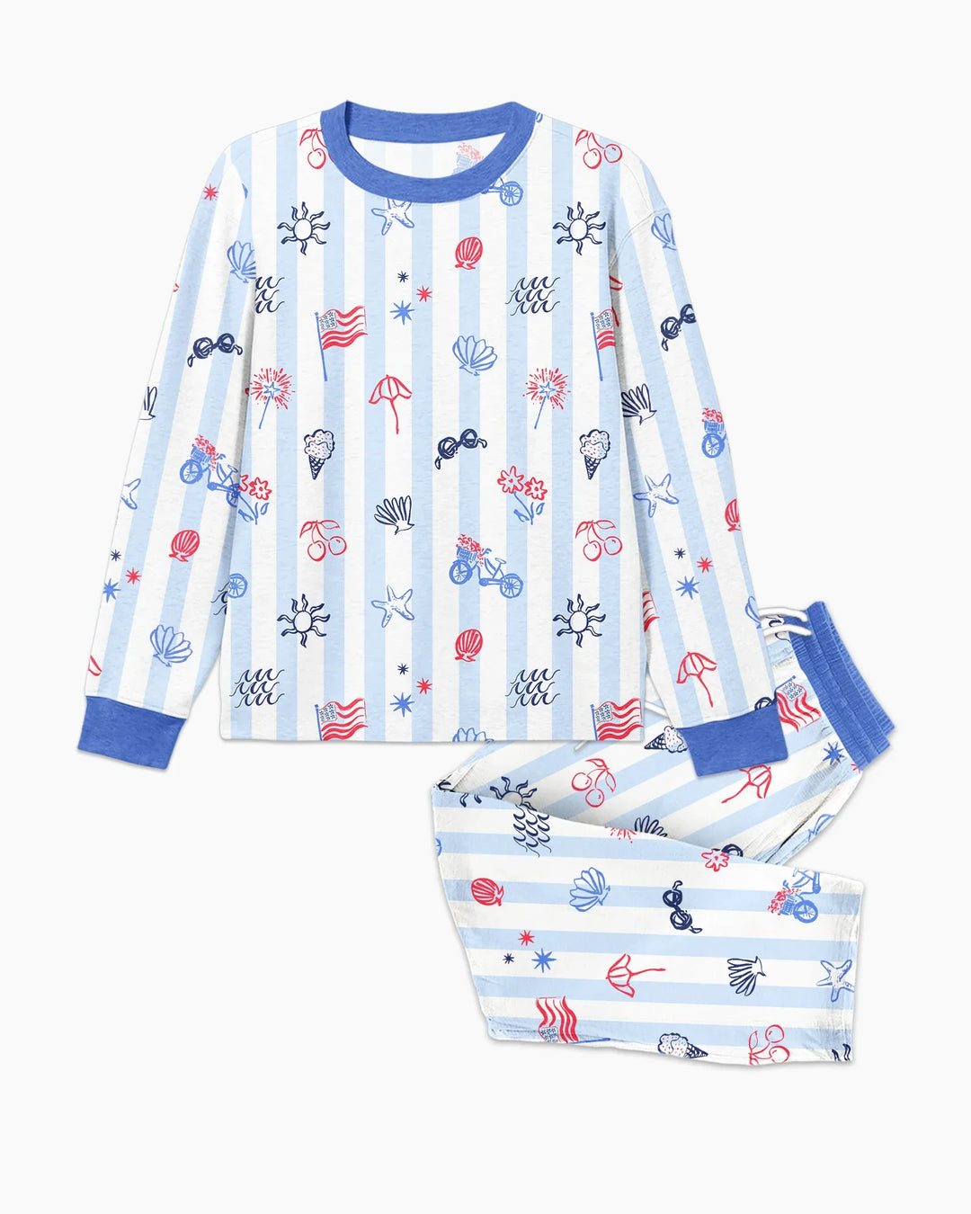 Red, White & Beachy Family Matching Bamboo Men's Pajama Set