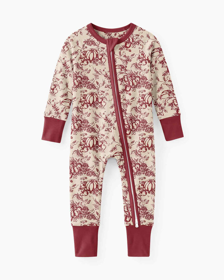 Fall Pumpkin Toile Family Matching Bamboo Convertible Zippy