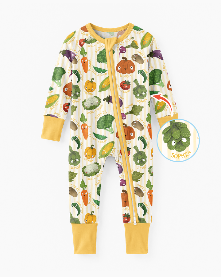 Locally Grown Baby Custom Name Bamboo Convertible Zippy
