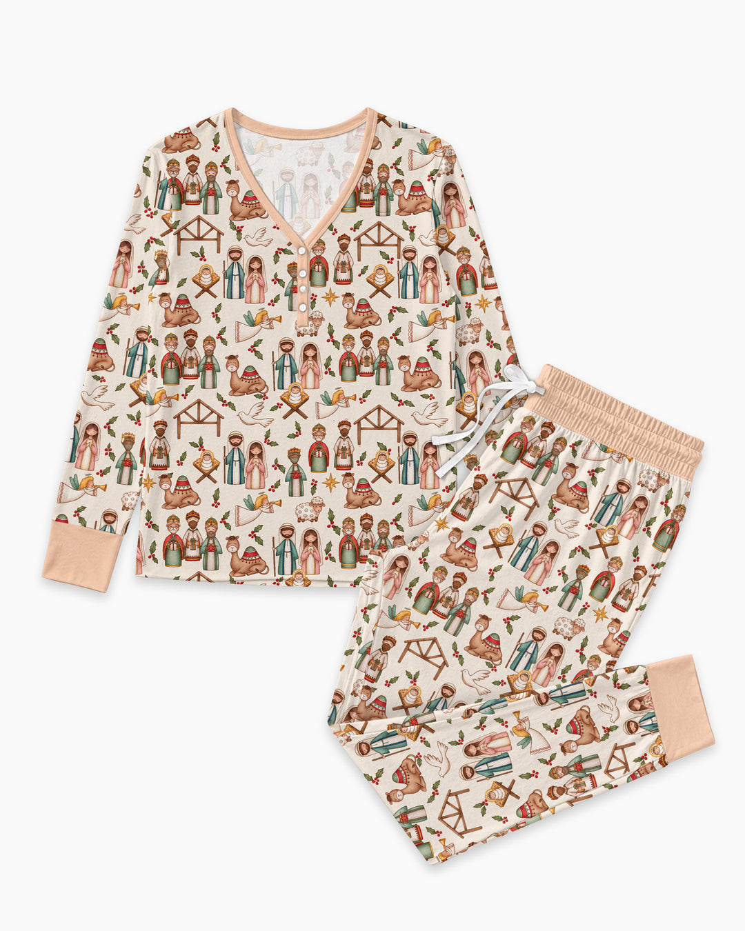 Holy Night Nativity Bamboo Women Pajama Set