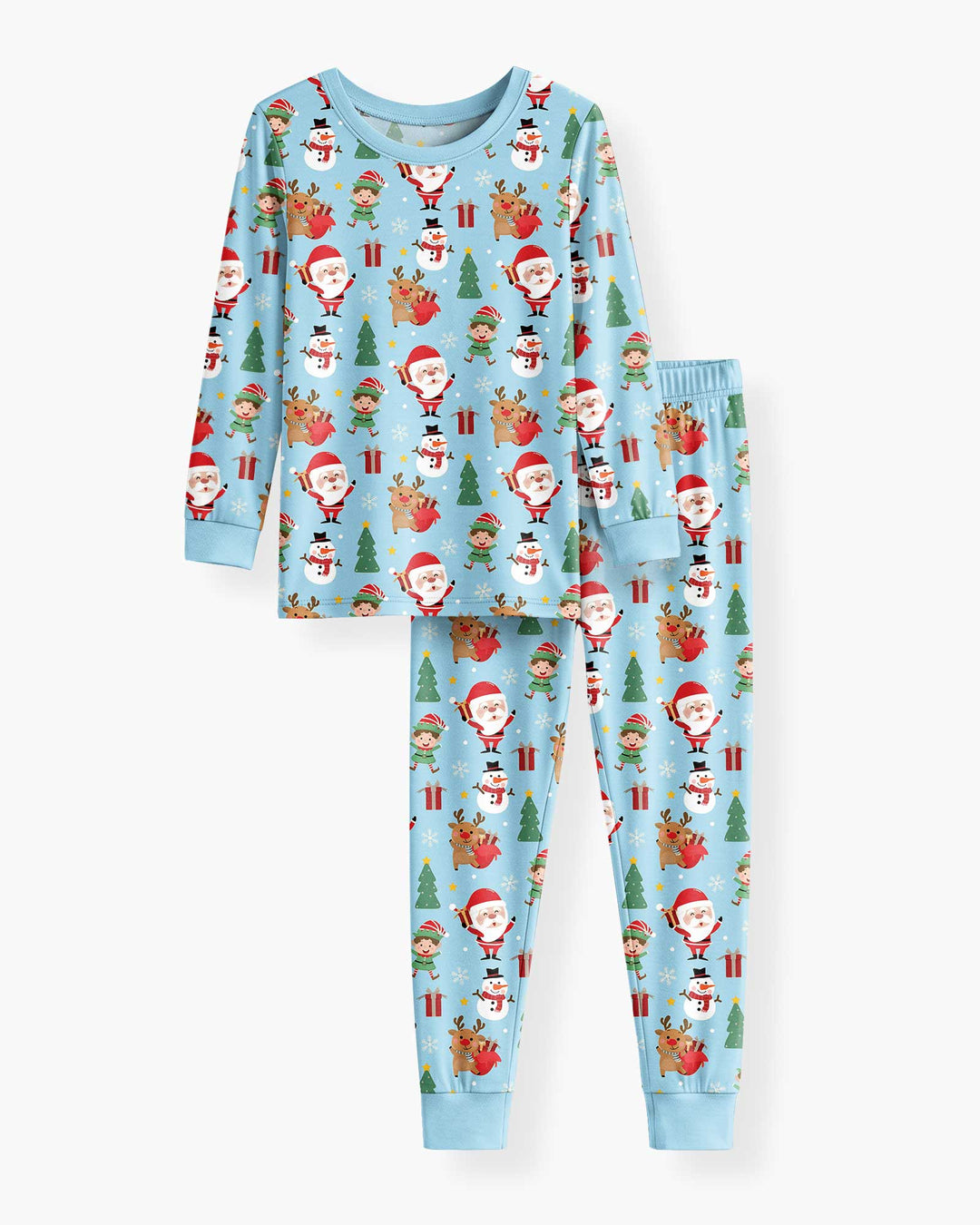 Jolly Holiday Friends Bamboo Two Piece Long Sleeve Pajama Set