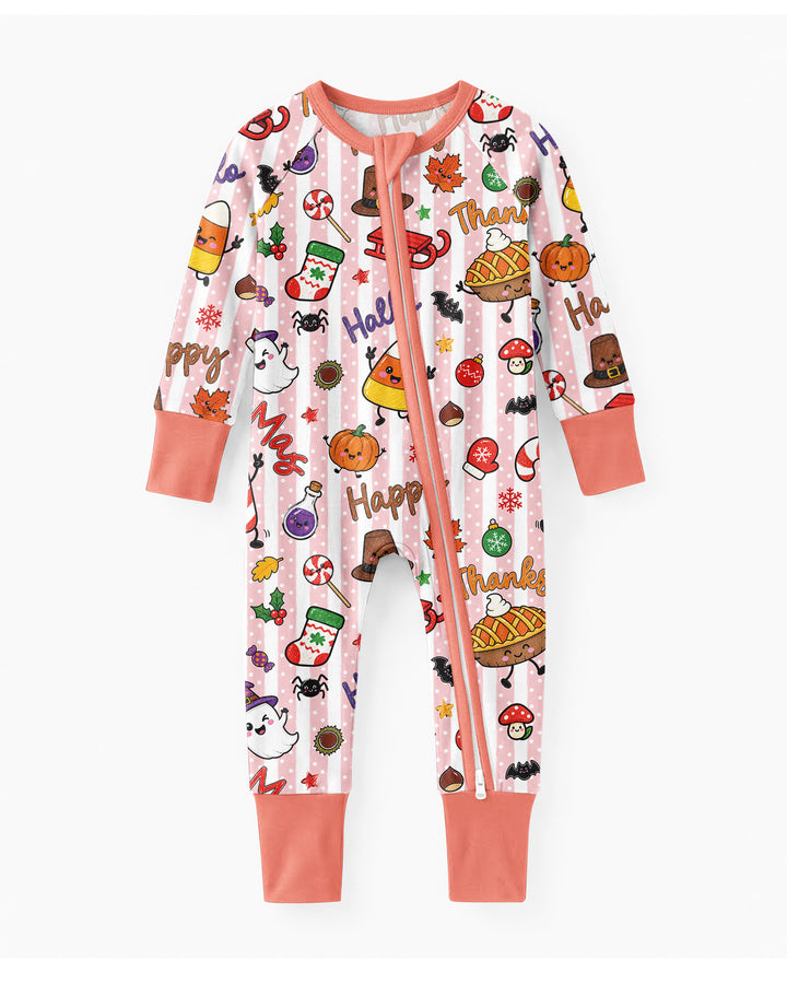 Happy Hallothanksmas Bamboo Convertible Zippy