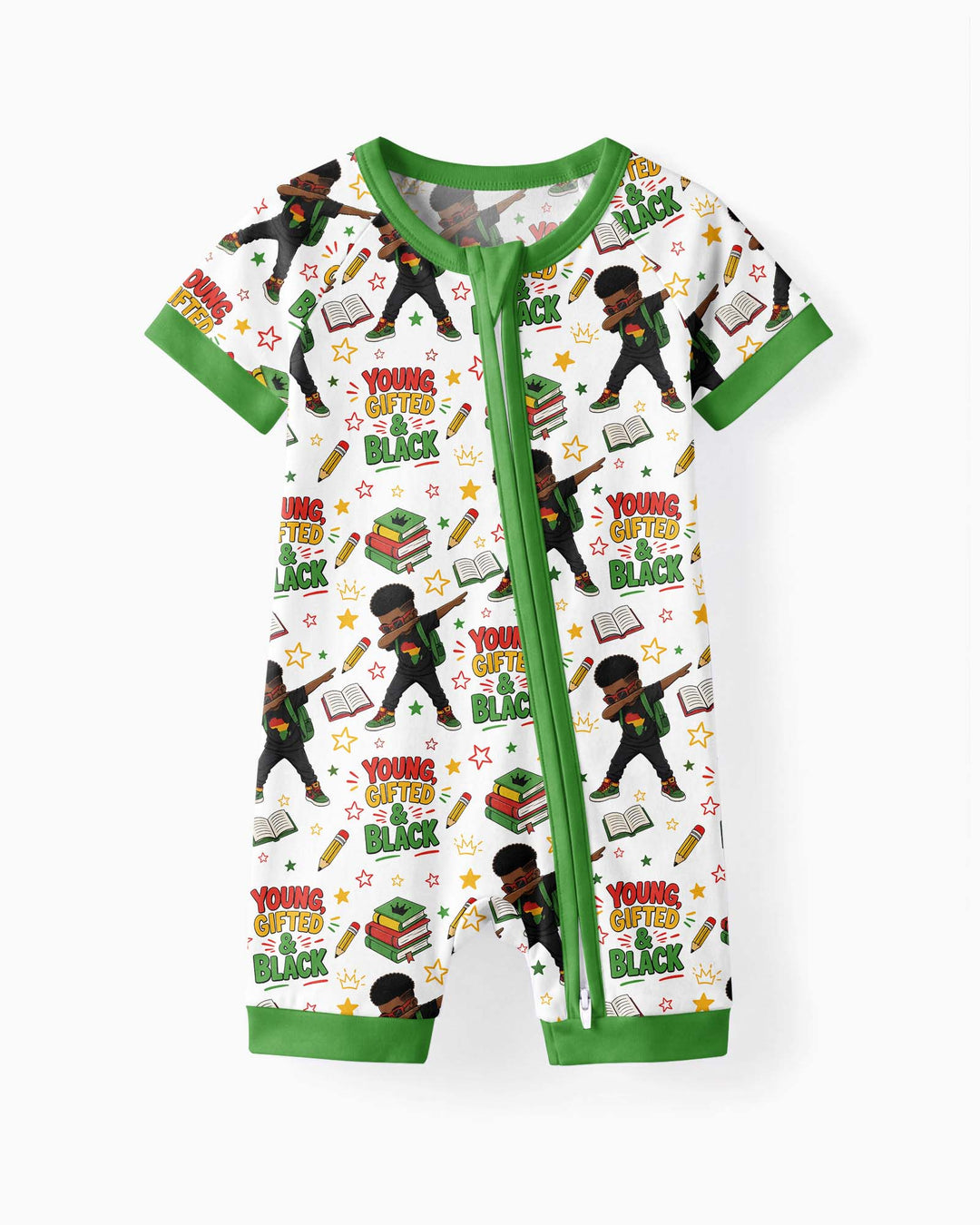Black Boy Young Gifted & Black Bamboo Shorty Zippy