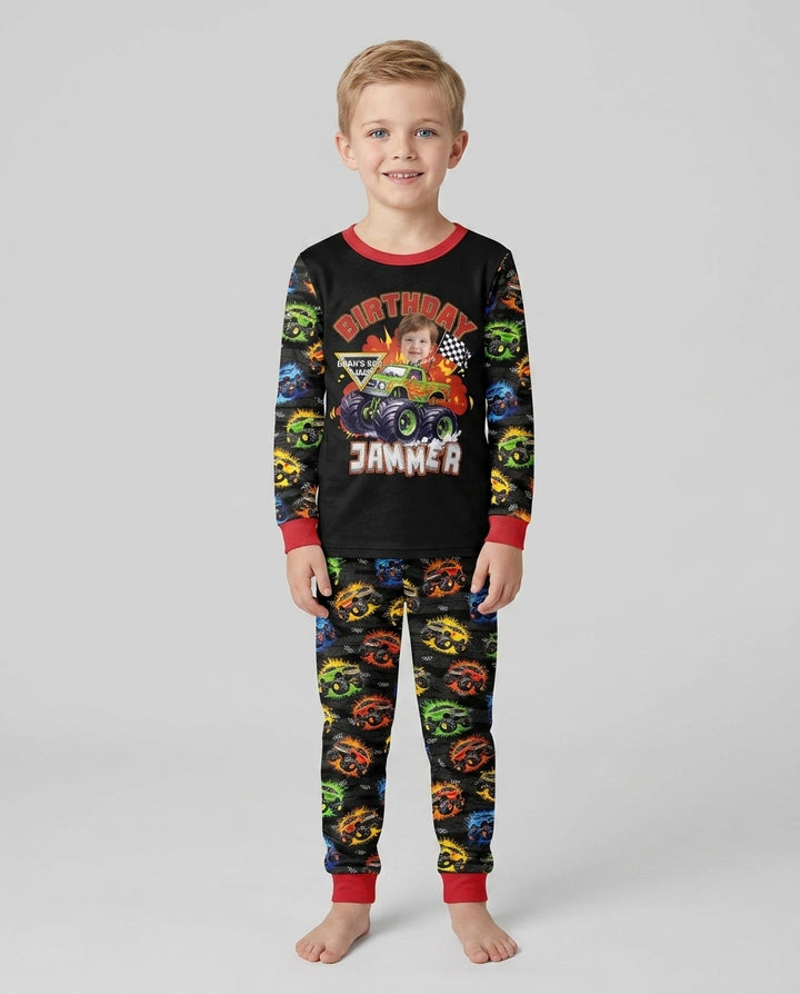 Birthday Truck Rally Bamboo Two Piece Long Sleeve Pajama Set