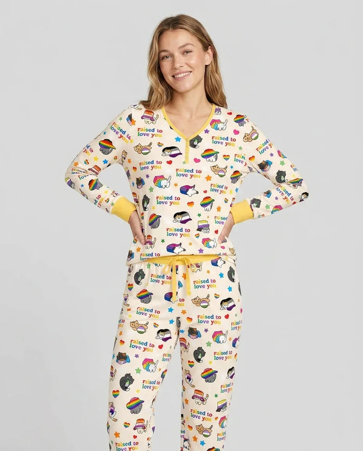 Rainbow Paws Family Matching Bamboo Women Pajama Set