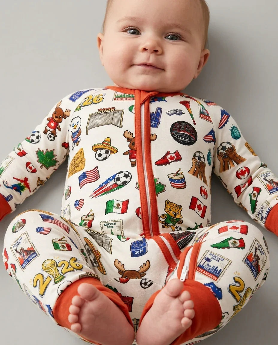 Soccer Cup 2026 Family Matching Bamboo Convertible Zippy