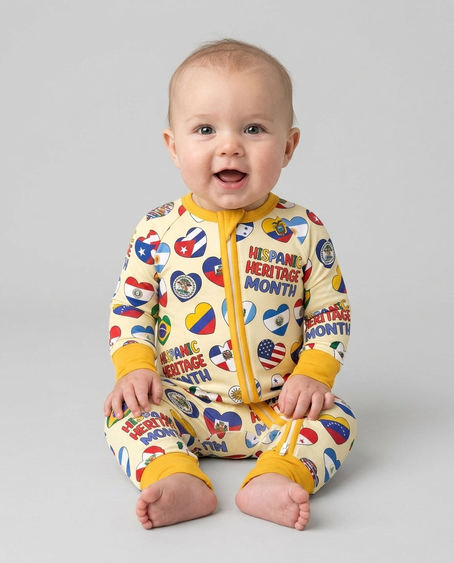 Country Flags Hispanic Heritage Month  Bamboo Convertible Zippy