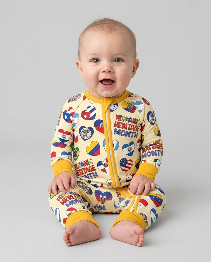 Country Flags Hispanic Heritage Month  Bamboo Convertible Zippy