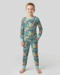Dad Word Collage Bamboo Two Piece Long Sleeve Pajama Set