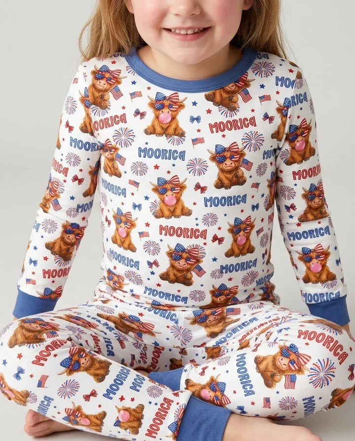 Moo-Rica Cowgirl Bamboo Two Piece Long Sleeve Pajama Set