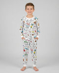Joyful Garden Bible Verse Colorable Bamboo Two Piece Long Sleeve Pajama Set