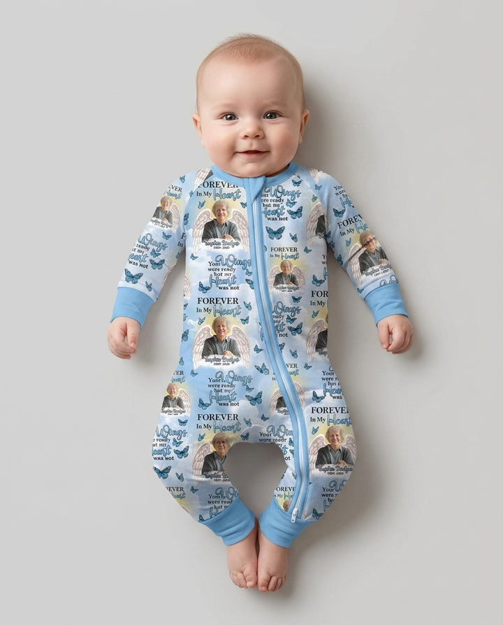 Custom Photo Forever In My Heart Family Matching Bamboo Convertible Zippy