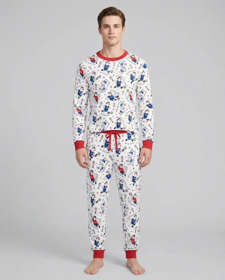 USA Soccer Goose Family Matching Bamboo Men's Pajama Set