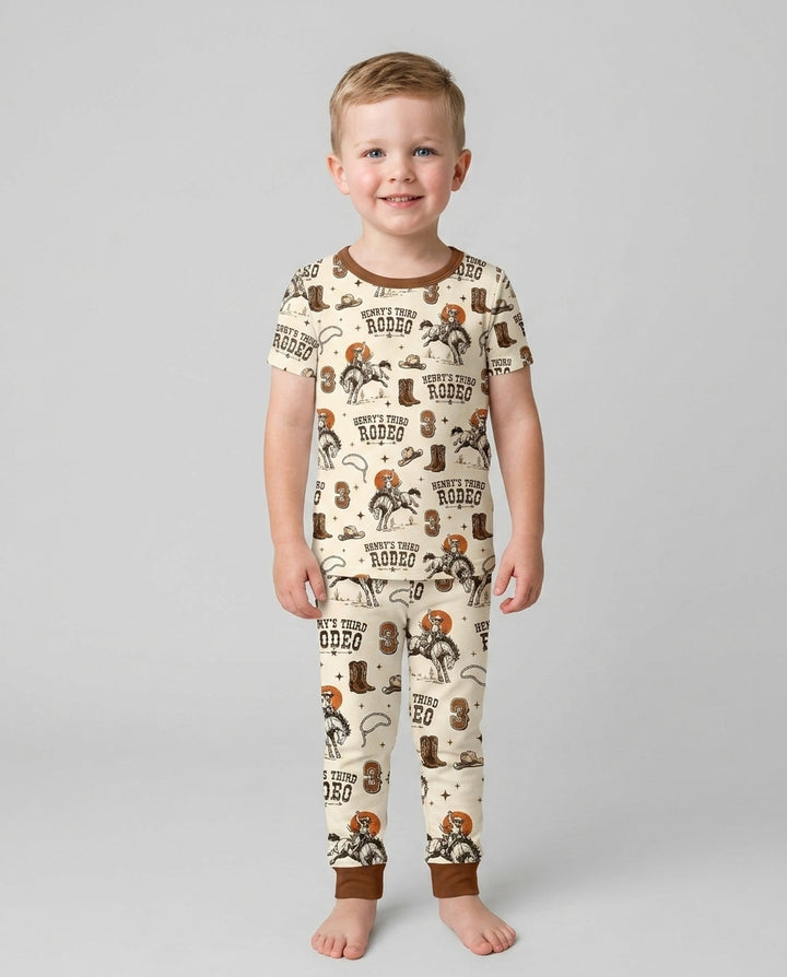 CUSTOM Template Bamboo Two Piece Short Sleeve Pyjamas Set