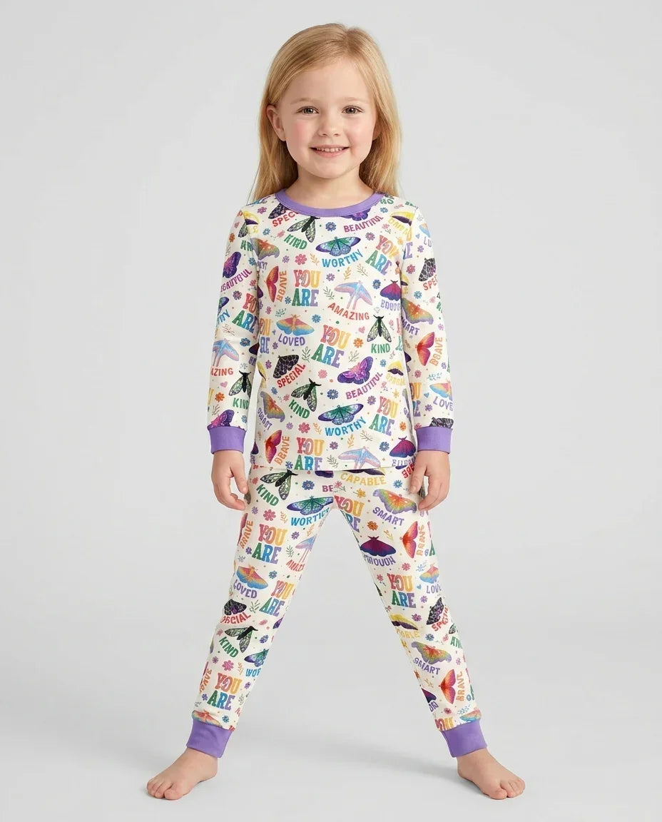 Proud Wings Family Matching Bamboo Two Piece Long Sleeve Pajama Set