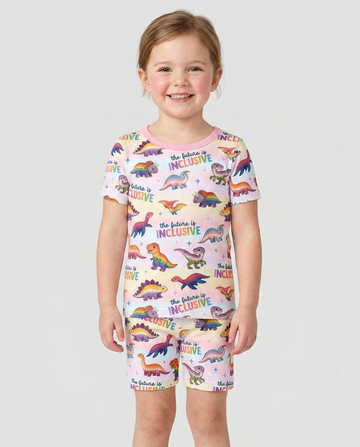 The Future is Inclusive Bamboo Two Piece Short Sleeve Shorts Pajama Set