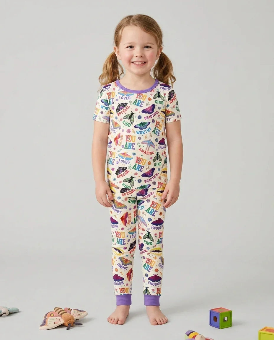 Proud Wings Family Matching Bamboo Two Piece Short Sleeve Pajama Set