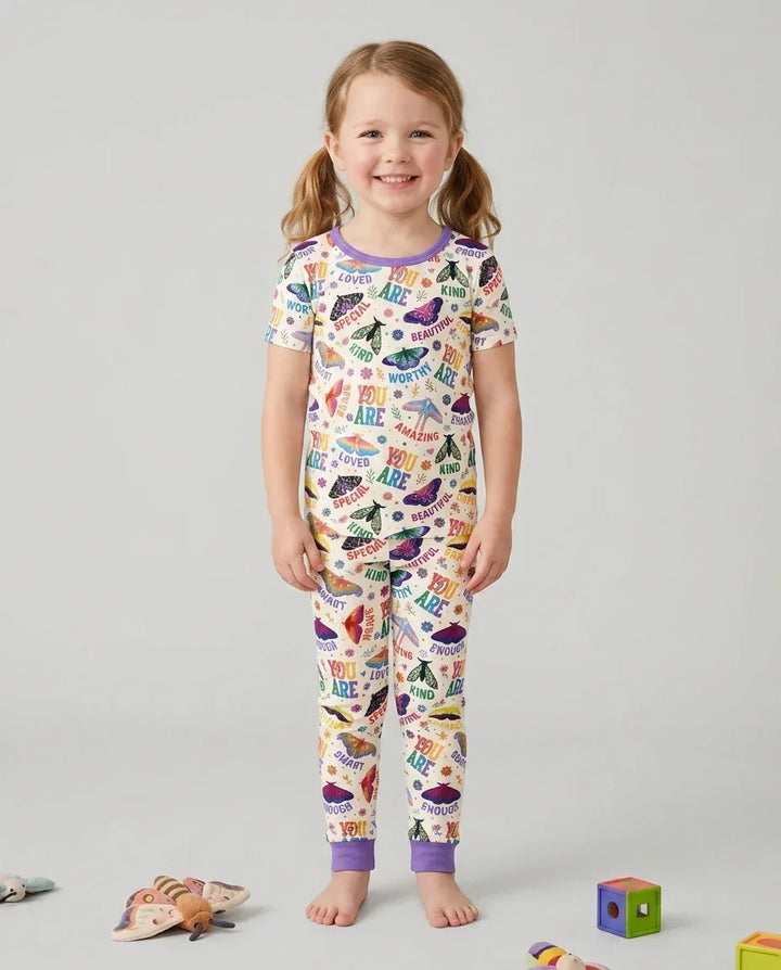 Proud Wings Family Matching Bamboo Two Piece Short Sleeve Pajama Set