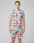 Pomegranate Garden Joy Family Matching Bamboo Men Short Sleeve Short Pajama Set