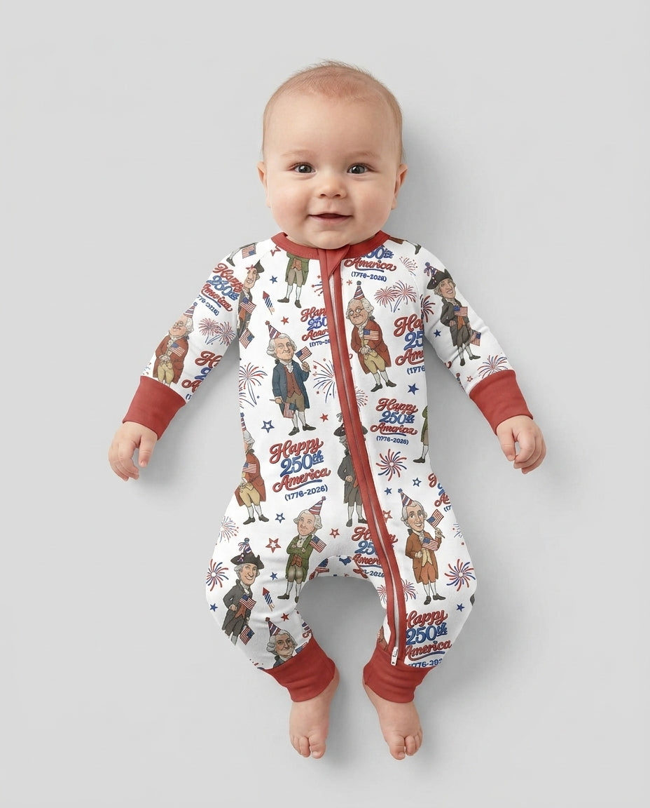 Party Like It's 1776 Family Matching Bamboo Convertible Zippy