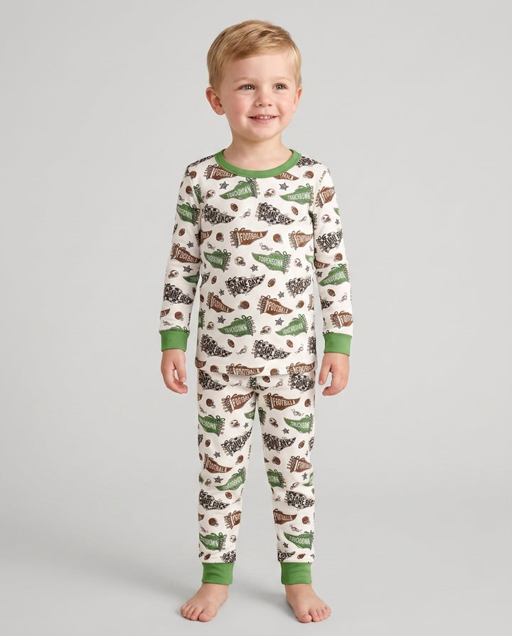 Touchdown Season Bamboo Two Piece Long Sleeve Pajama Set