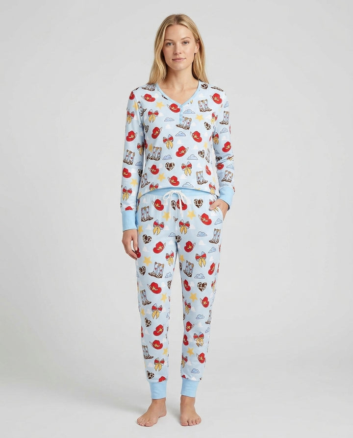 Cowboy Story Bamboo Women Pajama Set