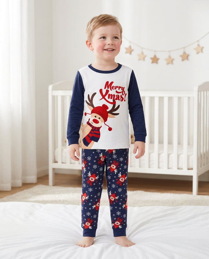 Merry Reindeer Nights Bamboo Two Piece Long Sleeve Pajama Set