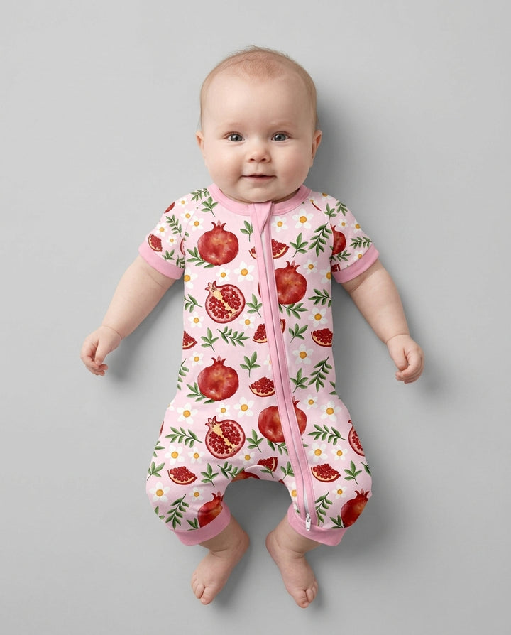Pomegranate Garden Joy Family Matching Bamboo Shorty Zippy