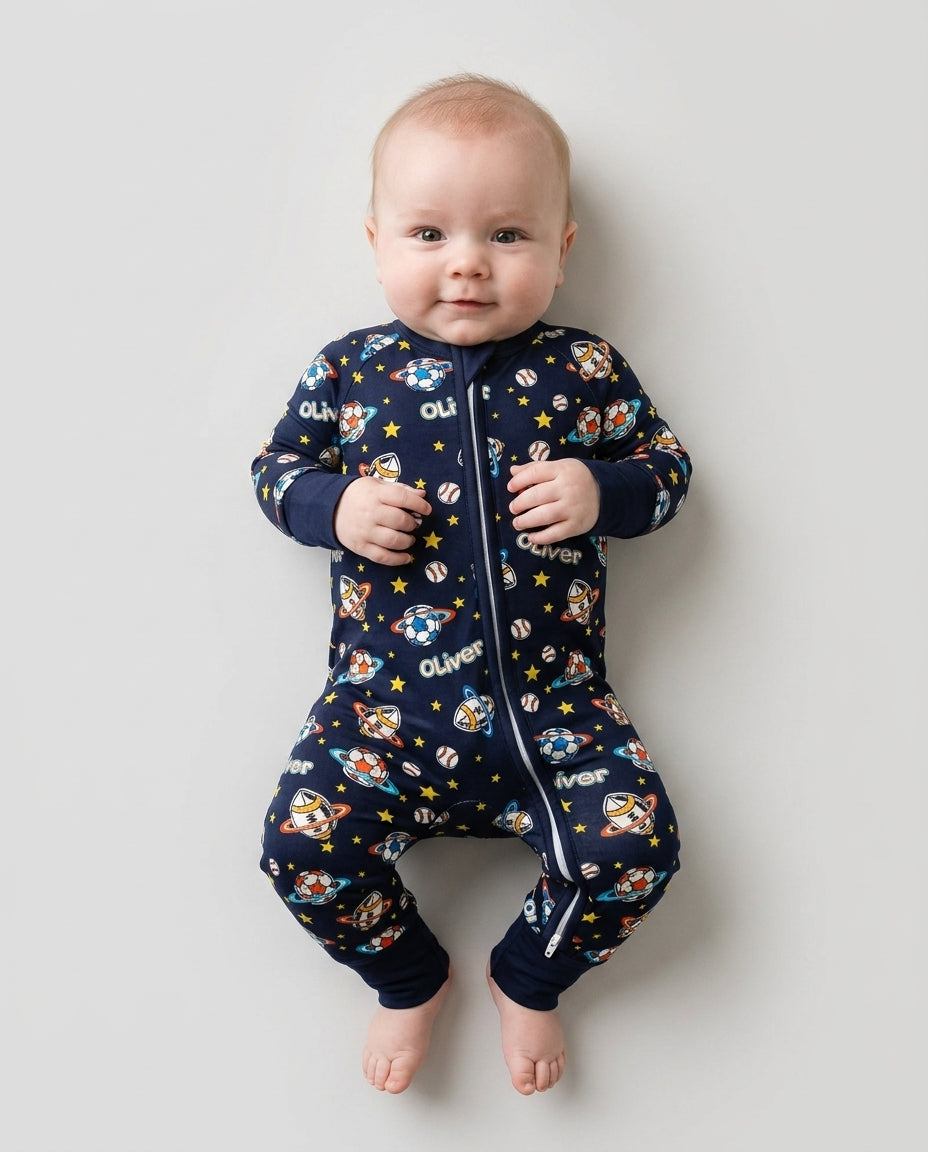 Custom Name Space Sport Bamboo Convertible Zippy